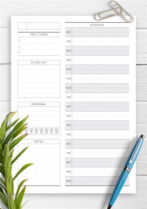 daily planner template doctemplates