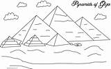 Egipto Colorear Piramides Giza Pyramid Egipcia Onlycoloringpages sketch template