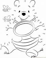 Pooh Connect Bear Winnie Dots Dot Honey Kids Worksheet Printable Cartoons Email Connectthedots101 sketch template
