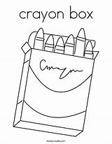 Coloring Box Crayon Crayons Pages Twistynoodle sketch template