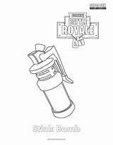 Fortnite Coloring Pages Bomb Stink Items Super sketch template