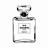 Chanel Perfume Parfum N5 Fashion Illustration Wall Drawing Decor Coco Flacon Ausmalen No5 Et Decorpad Template Bottle Para La Dessin sketch template
