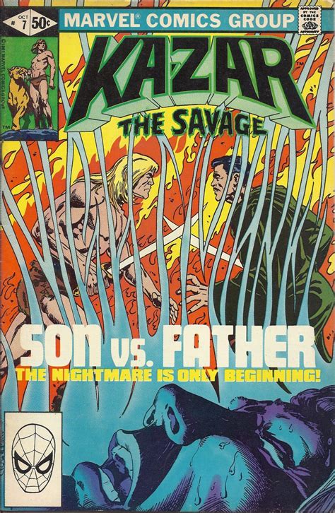 Cb 4 1981 Marvel Comic Book Kazar The Savage 7