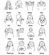 Sign Language Makaton Signs Auslan Asl Kids Basic Chart American Animals Baby Words Use Daily Australian Some Non Children Australia sketch template