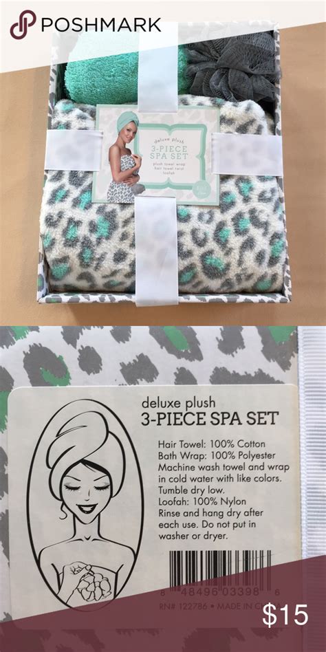 deluxe plush  piece spa set brand  spa set   plush towel