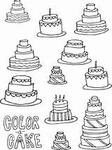 Cake Wedding Drawing Coloring Line Getdrawings Pages sketch template