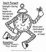 Daylight Savings Spring Time Coloring Reminder Forward Kids Pages Activities Puzzles Word Ahead Search Back Fall Printables4kids Printables Saving Printable sketch template