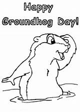 Groundhog Coloring Pages Happy Printable Color Sheets Kids Print Choose Board sketch template