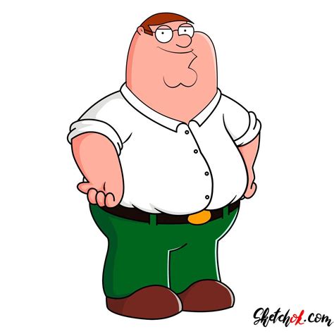 draw peter griffin step  step drawing tutorials peter