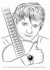 Sheeran Ed Drawing Draw Step Singers Guitar Drawings Singer Drawingtutorials101 Learn Getdrawings Tutorials Celebrity sketch template