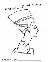 Nefertiti Queen Coloring Pages Famous Drawing Kids Clipart Para Artists Getdrawings Arte Colorear Bust Getcolorings Paintings Printable Color Library Tablero sketch template