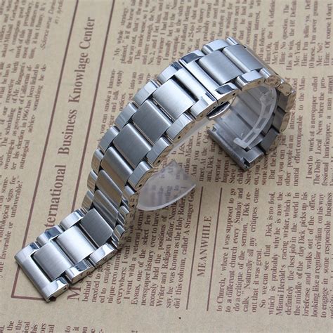 high quality stainless steel silver watchband braceletsmm mm