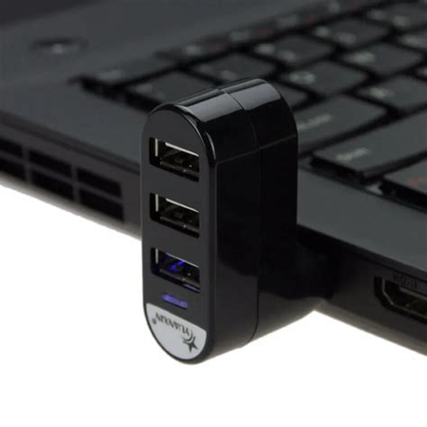 high speed mini  port usb  rotating splitter adapter usb hub  pc laptop notebook mac