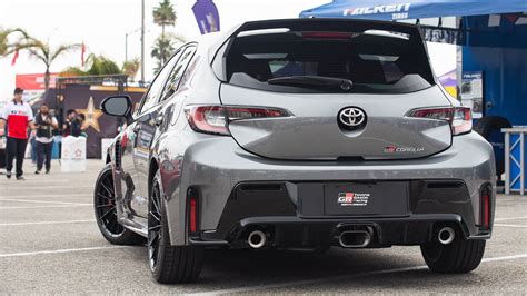 heres    toyota gr corolla   exhaust pipes