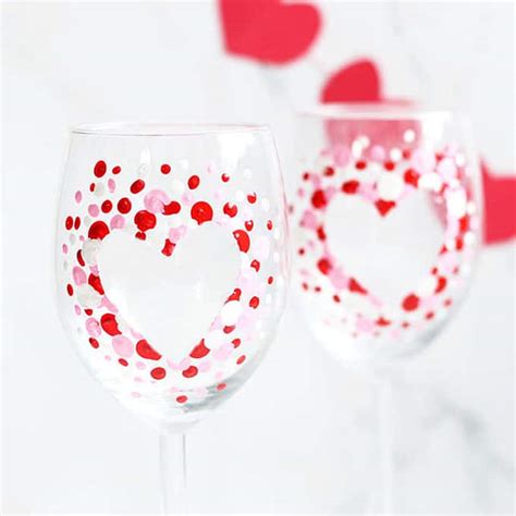 How To Make Hand Painted Valentine S Day Wine Glasses