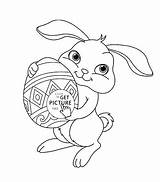Coloring Bunny Easter Pages Cute Ears Colouring Drawing Kids Print Printable Happy Rabbit Clipart Egg Color Bunnies Sheets Drawings Visit sketch template