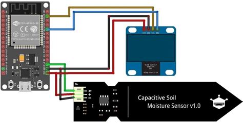 capacitive soil moisture sensor  esp oled display