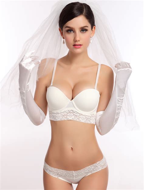 sexy white brocade demi cup push  brides lingerie milanoocom