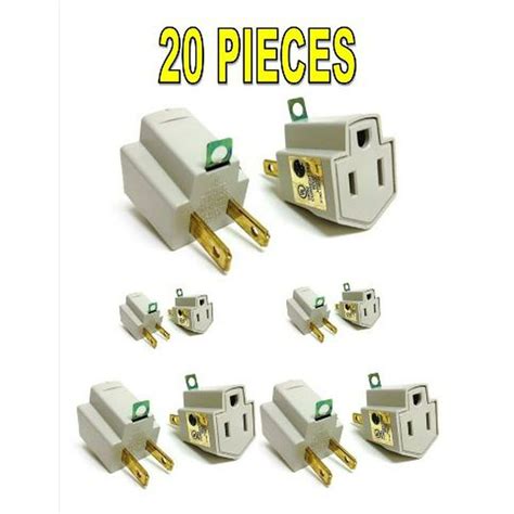 pieces electrical ground adapter  prong outlet   prong plug ac ul listed walmartcom