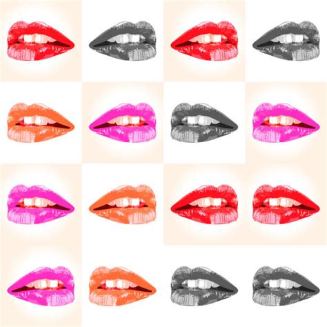 100 red lips laughing close up illustrations royalty free vector