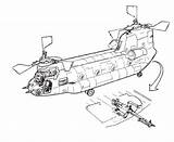 Chinook Helicopter Armament Drawing Ch Getdrawings Gun sketch template