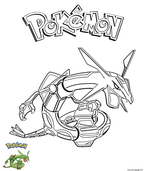 pokemon rayquaza coloring pages sketch coloring page