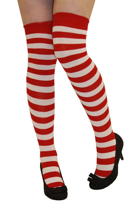 red white stripe otk socks 12 pairs