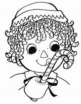 Ann Raggedy Pages Coloring Christmas sketch template