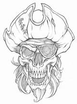 Skulls Sweyda Pirata Outlines Nachzeichnen Jollyroger Totenkopf Skizzen Teschio Cobra Stencils Caveira Esqueleto Vorlagen sketch template