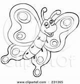 Butterfly Outline Coloring Clipart Illustration Visekart Royalty Rf Math Sheets 2021 Line sketch template