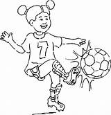Coloring Pages Soccer Girl Playing Physical Football Goalie Exercise Girls Fitness Real Fussball Ausmalbilder Printable Jogging Zumba Color Estate Ausmalen sketch template