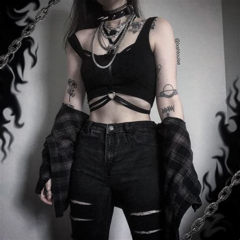 alternative dark grunge style⛓ lxshlouise posted on instagram jul