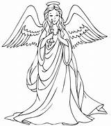Angel Christmas Coloring Candle Pages Printable Angels Supercoloring Categories sketch template