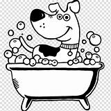 Dog Clipart Grooming Groomer Cartoon Drawing Line Groomers Transparent Blackandwhite Sticker Happy Pet Background Services Bath Clip Graphic Hiclipart Dogs sketch template