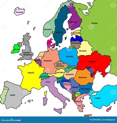 europa karte stock abbildung illustration von norwegisch