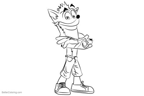 crash bandicoot coloring pages  printable coloring pages
