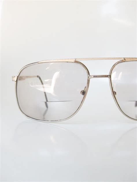 Vintage 1980s Mens Aviator Eyeglasses Glasses Oversized