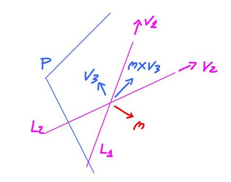geometry projection  skew lines  plane  common perpendicular