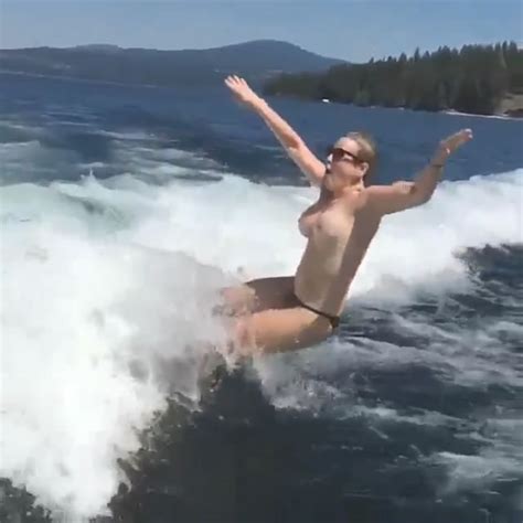 Chelsea Handler Water Skiing Topless 3