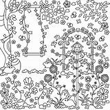 Coloring Garden Pages Adults Spring Adult Secret Scene Flower Printable Color Book Colouring Getcolorings Flowers Getdrawings Kids Colorings Butterfly Welcome sketch template