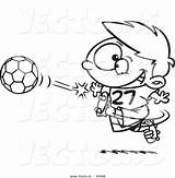 Kicking Soccer Outlined Bugil Toonaday sketch template