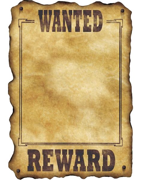 wanted poster printable template