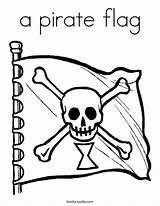 Pirate Flag Coloring Roger Jolly Pages Print Clipart Cliparts Noodle Twistynoodle Library sketch template