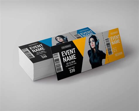 22 Creative Event Ticket Designs And Examples Psd Ai Indesign Word