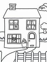 Kleurplaten Huisjes Huizen Topkleurplaat sketch template