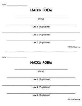 haiku writing paper haiku learn  express   writing