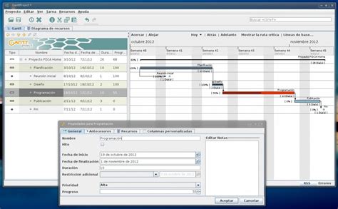 Diagrama De Gantt Planificación Y Seguimiento De