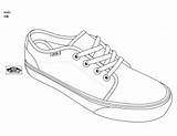 Sneaker Coloring Shoe Pages Template Vans Shoes Blank Outstanding Privacy Policy sketch template