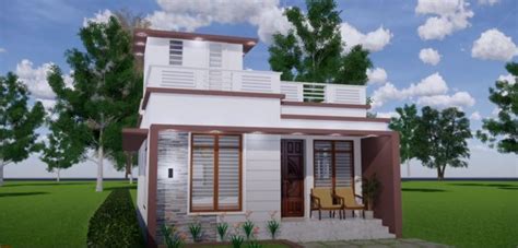 sq ft bhk contemporary style single floor house   plan  lacks home pictures