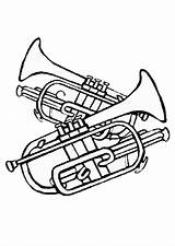 Coloring Trumpets Large Printable Pages Edupics sketch template